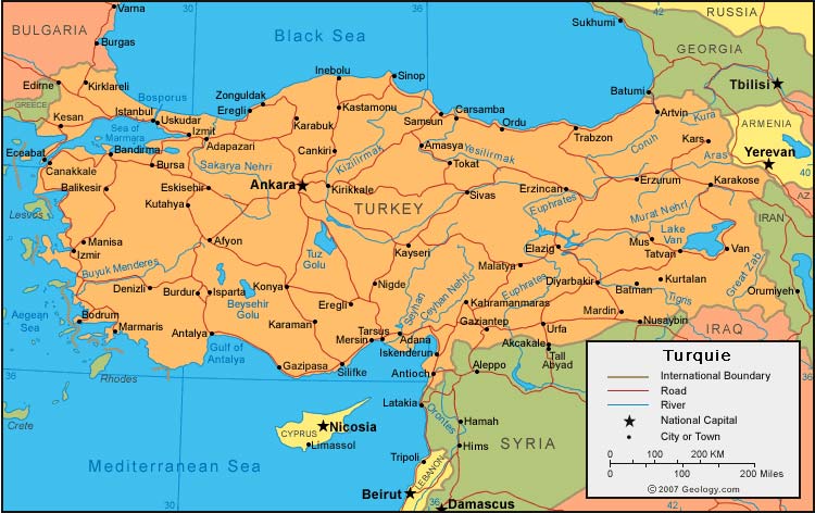 carte de turquie